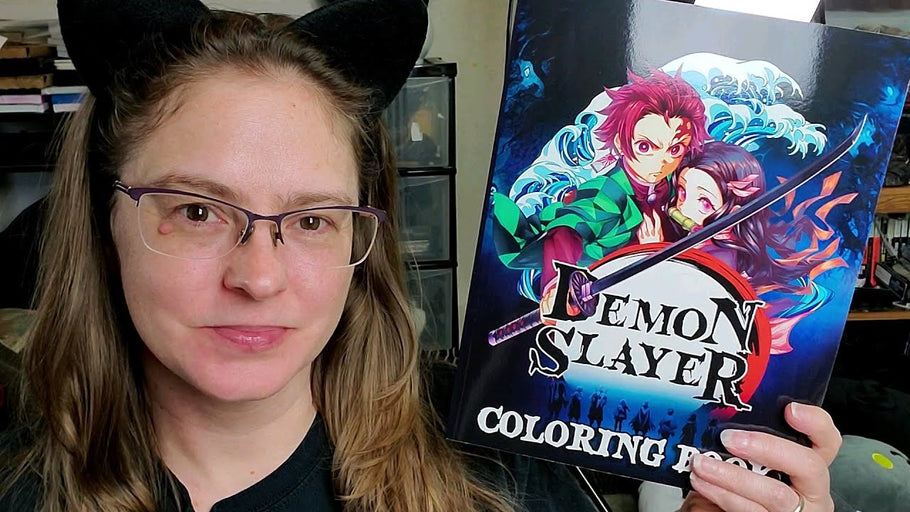 A Look At The Demon Slayer Coloring Book #coloringbookreview