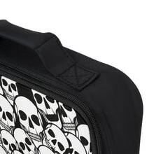 Load image into Gallery viewer, Black and White Skulls Everywhere Lunch Bag