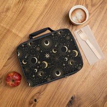 Load image into Gallery viewer, Black and Gold Mystic Night Lunch Bag