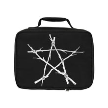 Load image into Gallery viewer, Black and White Witchy Pentagram Lunch Bag
