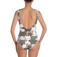 Load image into Gallery viewer, Cute Cats Closeup One-Piece Swimsuit