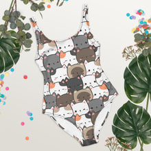 Load image into Gallery viewer, Cute Cats Closeup One-Piece Swimsuit