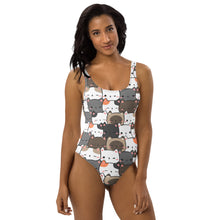 Load image into Gallery viewer, Cute Cats Closeup One-Piece Swimsuit