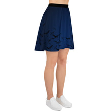 Load image into Gallery viewer, Bats Flying at Night Skater Skirt
