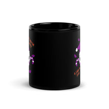Load image into Gallery viewer, A Little Bit Merry A Little Bit Scary Black Glossy Coffee Mug – The Perfect Blend of Festive and Spooky!