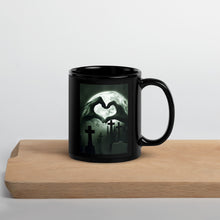 Load image into Gallery viewer, Forever Love Creepy Valentine Black Glossy Mug Gift