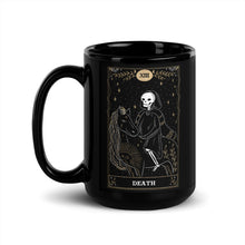 Load image into Gallery viewer, Tarot Death Card Black Glossy Coffee Mug