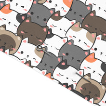 Load image into Gallery viewer, Cute Cats Closeup Recycled polyester fabric