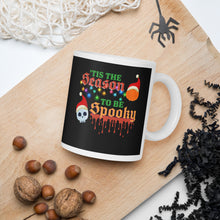 Load image into Gallery viewer, Tis The Season To Be Spooky Black and White glossy Coffee mug