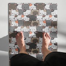 Load image into Gallery viewer, Cute Cats Closeup Yoga mat