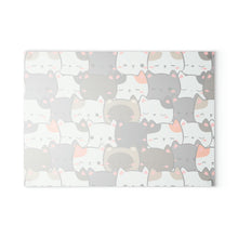 Load image into Gallery viewer, Cute Cats Closeup Glass Cutting Board: Infuse Your Kitchen with Feline Flair! 🐾🍽️