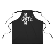 Load image into Gallery viewer, Black Apron with Goth mom and White Skull Apron