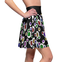 Load image into Gallery viewer, Goth Fashion Eyeballs Everywhere Women's Skater Skirt