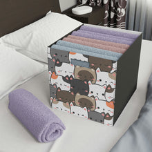Load image into Gallery viewer, Cute Cats Closeup Felt Storage Box