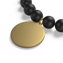 Load image into Gallery viewer, Happy Halloween Scary Pumpkin Matte Onyx Bracelet