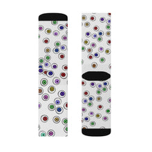 Load image into Gallery viewer, Halloween Eyeballs Everywhere Goth Socks