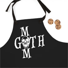 Load image into Gallery viewer, Black Apron with Goth mom and White Skull Apron