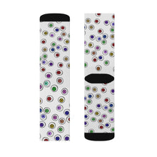 Load image into Gallery viewer, Halloween Eyeballs Everywhere Goth Socks