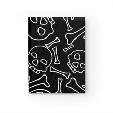 Load image into Gallery viewer, Skull and Bones Journal - Blank Book Size 5 x 7.25