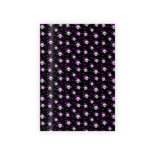 Load image into Gallery viewer, Christmas Skulls and Candy Canes black and purple Gift Wrapping Paper Rolls, 1pc
