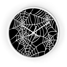 Load image into Gallery viewer, Halloween Decoration Black and white spider web Wall clock