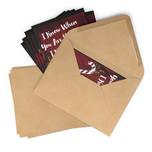 Load image into Gallery viewer, I know when you are sleeping I know when you're awake Christmas Greeting Cards (7 pcs)