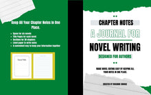 Load image into Gallery viewer, Chapter Notes a Journal for Novel Writing Designed For Authors Make novel editing easy by Keeping all your notes in one place