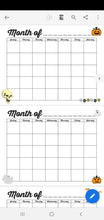 Load image into Gallery viewer, Halloween 365 Printable Blank Calendar