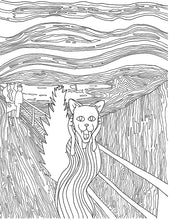 Load image into Gallery viewer, The Hiss Parody of The Scream Printable Adult Coloring Page