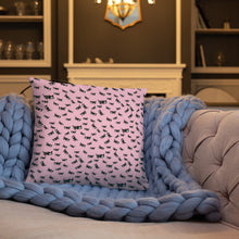 Load image into Gallery viewer, Pastel Goth Skeleton Cats Basic Pillow