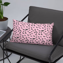 Load image into Gallery viewer, Pastel Goth Skeleton Cats Basic Pillow