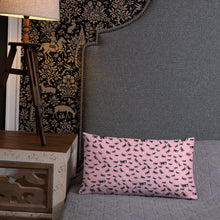 Load image into Gallery viewer, Pastel Goth Skeleton Cats Basic Pillow