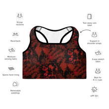 Load image into Gallery viewer, Blood Splatter Padded Sports Bra