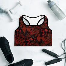 Load image into Gallery viewer, Blood Splatter Padded Sports Bra
