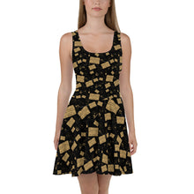Load image into Gallery viewer, Ouija and Skulls Skater Dress