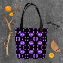 Load image into Gallery viewer, Purple Skulls Tote bag