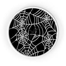 Load image into Gallery viewer, Halloween Decoration Black and white spider web Wall clock