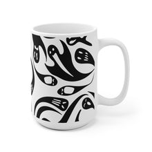 Load image into Gallery viewer, Spooky Black and white Halloween Ghost White Ceramic coffee Mug