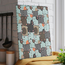 Load image into Gallery viewer, Cute Cats Closeup Glass Cutting Board: Infuse Your Kitchen with Feline Flair! 🐾🍽️