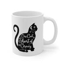 Load image into Gallery viewer, One Cat Short Of Crazy Ceramic Coffee Mug 11oz