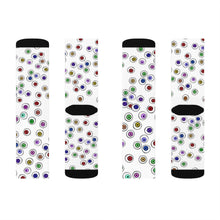 Load image into Gallery viewer, Halloween Eyeballs Everywhere Goth Socks