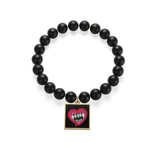Load image into Gallery viewer, I'll Eat Your Heart Out Matte Onyx Bracelet