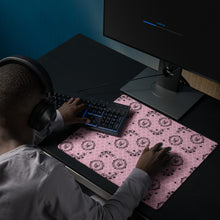 Load image into Gallery viewer, Victorian Skulls and Spiders in Pink and Black Gaming mouse pad