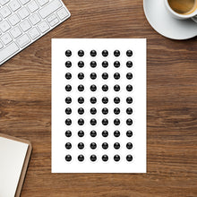 Load image into Gallery viewer, Goth Halloween Thumbs down rent due Sticker sheet for planners and journals