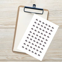 Load image into Gallery viewer, Goth Halloween Checklist with skull planner and Journal Sticker sheet