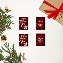 Load image into Gallery viewer, Creepy Christmas Santa Quote Bubble-free stickers