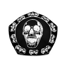 Load image into Gallery viewer, Black Goth Skulls Bean Bag Chair w/ filling