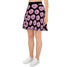 Load image into Gallery viewer, Man Eating Donuts Black Goth Skater Skirt