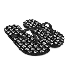 Load image into Gallery viewer, Black Goth Skulls Pattern Flip-Flops