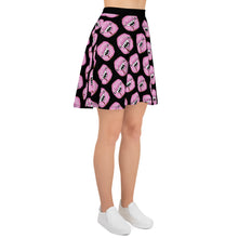 Load image into Gallery viewer, Man Eating Donuts Black Goth Skater Skirt